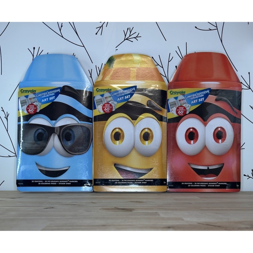 Crayola Limited Edition Collection Art Set Blizz, Dan D, Angie Lot of 3